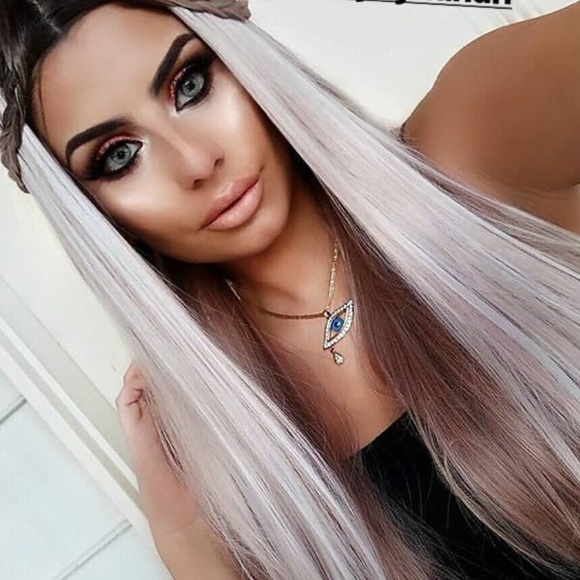 Ash Blonde White Lace Front Wig 22-24 inches!!